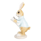 Decoratie Beeld Konijn 15 cm Beige Kunststof