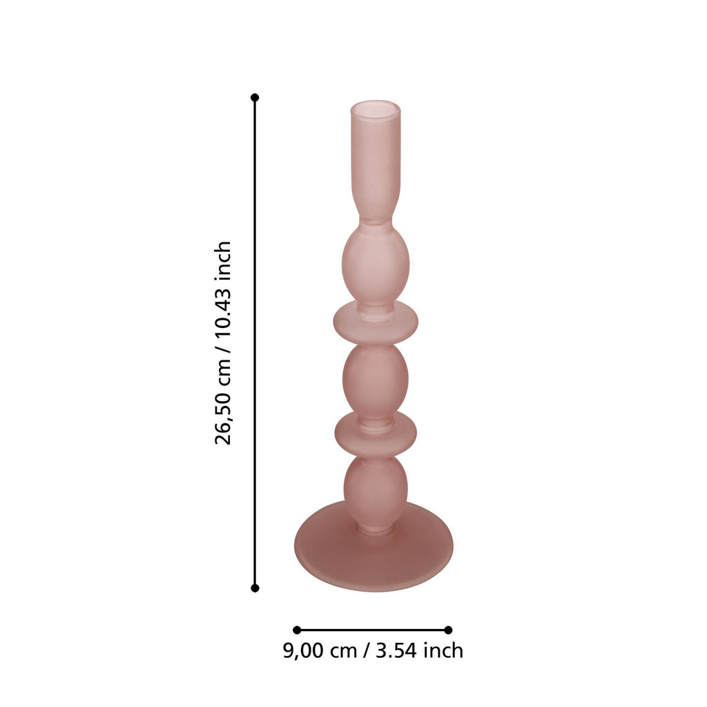 Kandelaar Molume Roze 9x26,5cm
