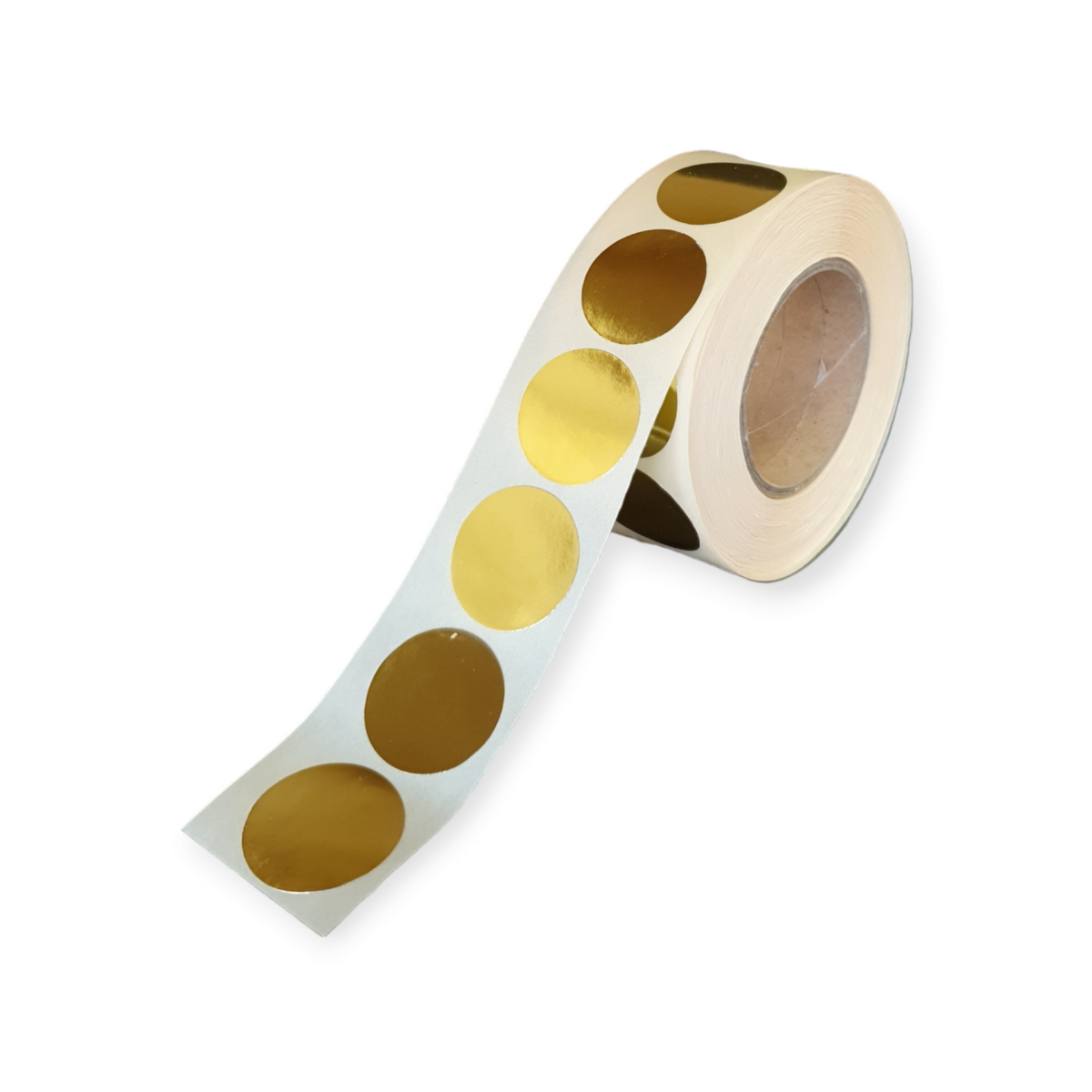 Blanco etiketten - Rond 25mm - glans goud