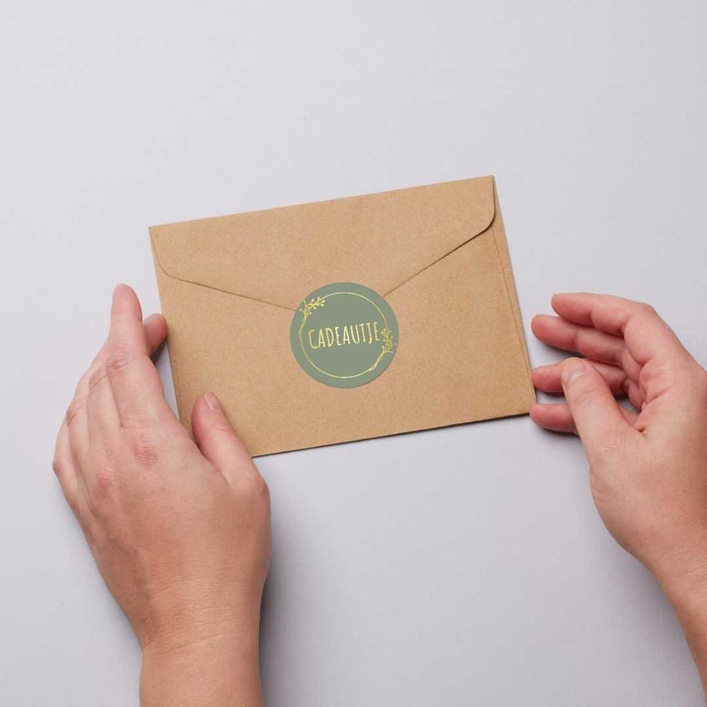 Etiketten – Cadeautje – Olijf Groen – 250 Stuks