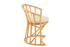 J-Line stoel + kussen - jute/textiel - naturel/wit