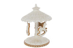 J-Line decoratie Draaimolen Peperkoek - polyresin - beige/wit