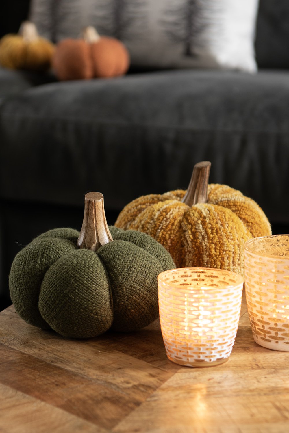 Decoratie Pompoen 13 cm Groen Polyester