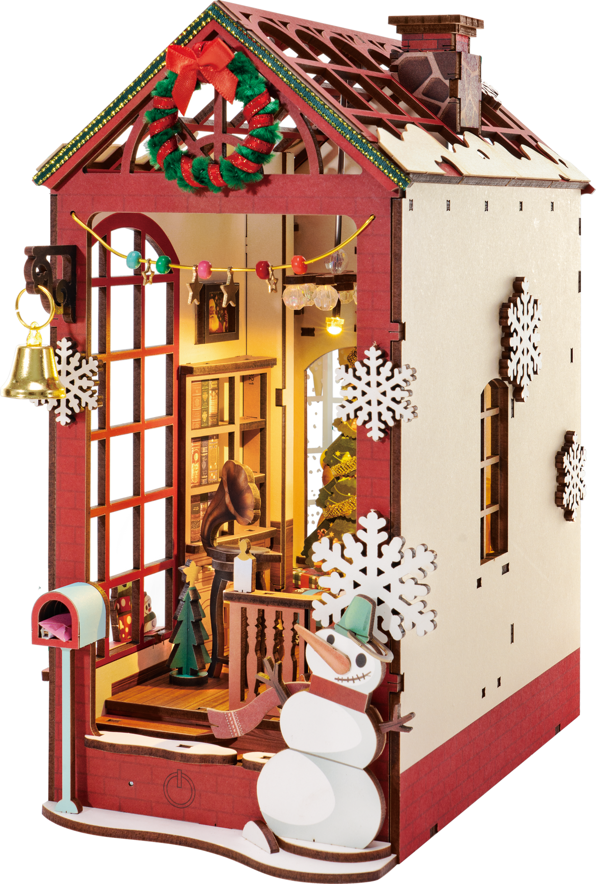 Robotime, DIY Book Nook Boekensteun Christmas Indoor Scene, TGC07, 21,8x13,6x24,7 cm