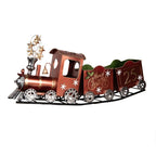 Kerstdecoratie Beeld Trein 79x15x37 cm Rood Metaal