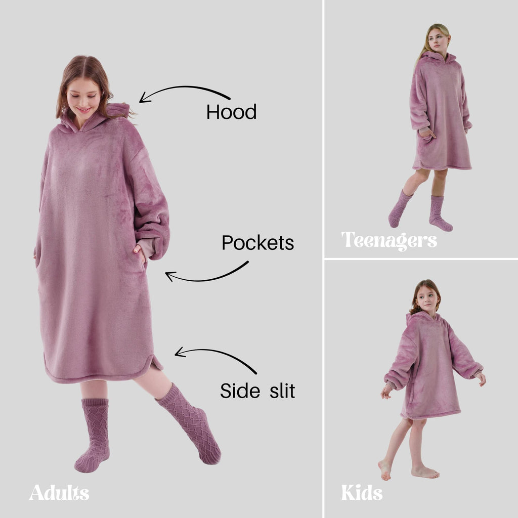 Textino FEM - Hoodie 70x110 cm - Dames - Dusky Orchid - Paars