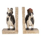 Boekensteunen Set van 2 Koe 17x10x14 cm Bruin Kunststof