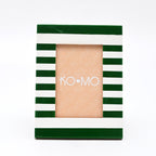 Groen gestreept hars fotolijst 4 x 6 inch modern tafelblad