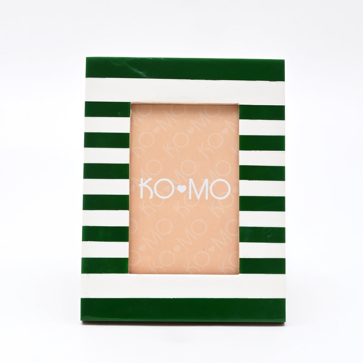 Groen gestreept hars fotolijst 4 x 6 inch modern tafelblad