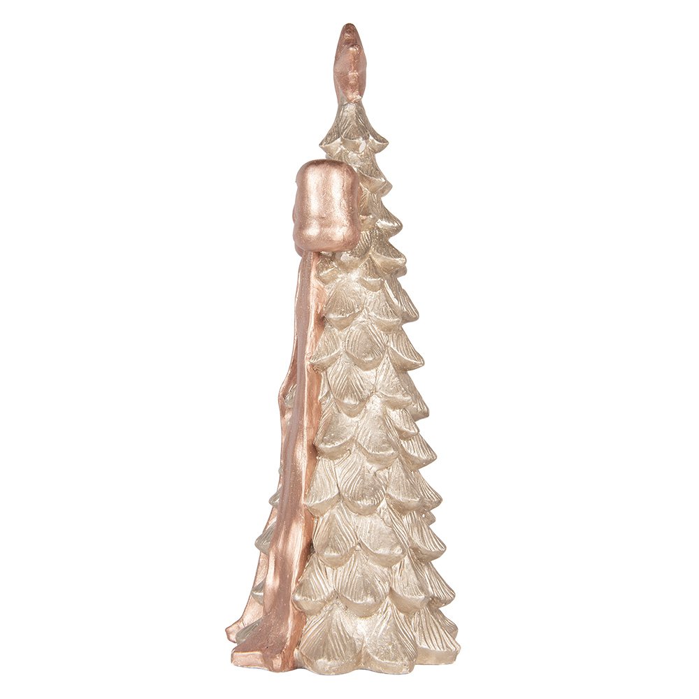 Kerstdecoratie Beeld Kerstboom 28x27x75 cm Wit Keramiek