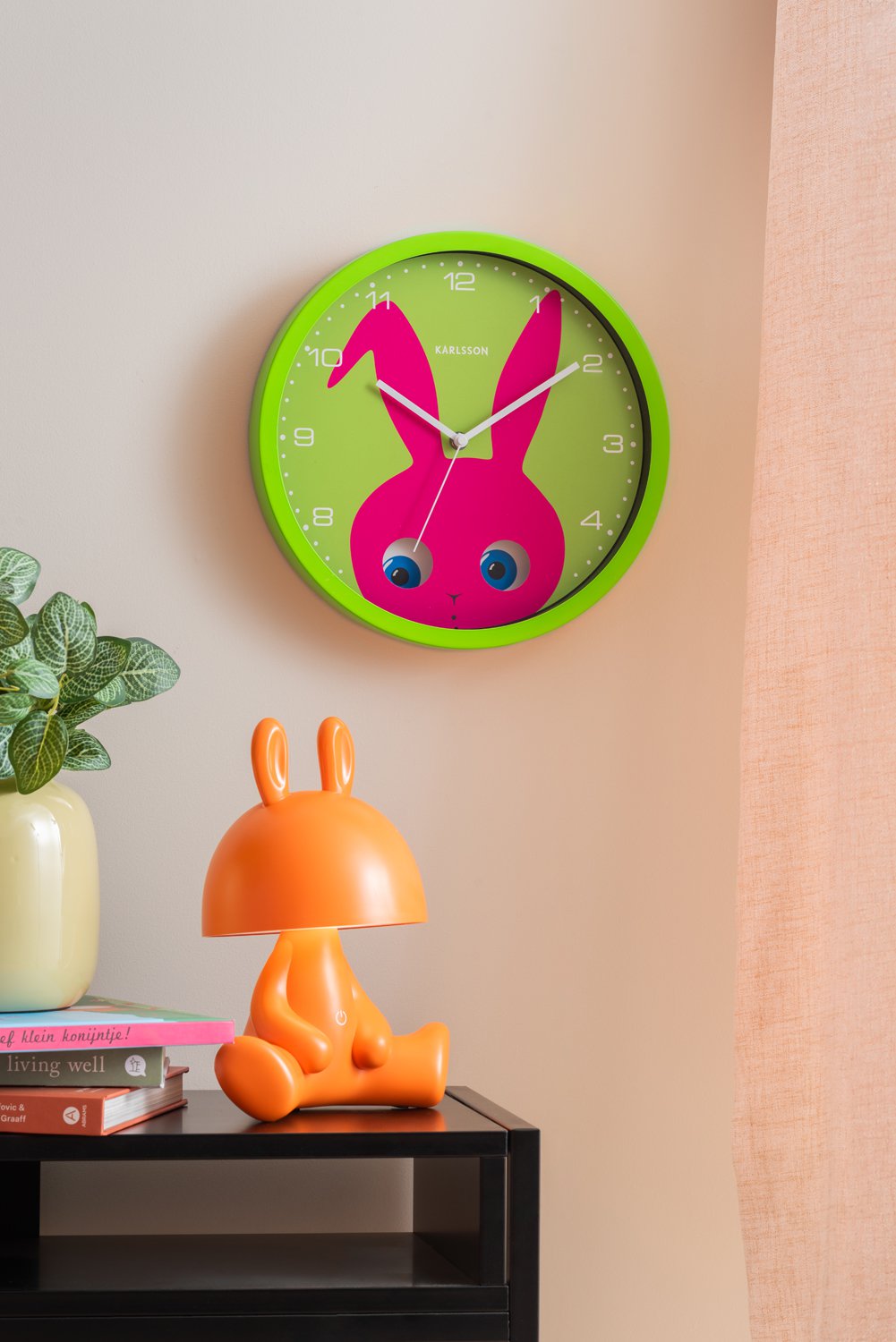 Wandklok Kiekeboe Konijntje