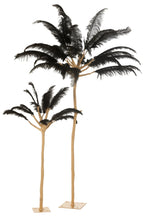 J-Line Boom Pluimen Metaal Goud/Zwart Large