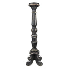 Kandelaar 65 cm Zwart Hout Kaarsenstandaard