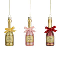 Ornament champagnefles 3 assorti