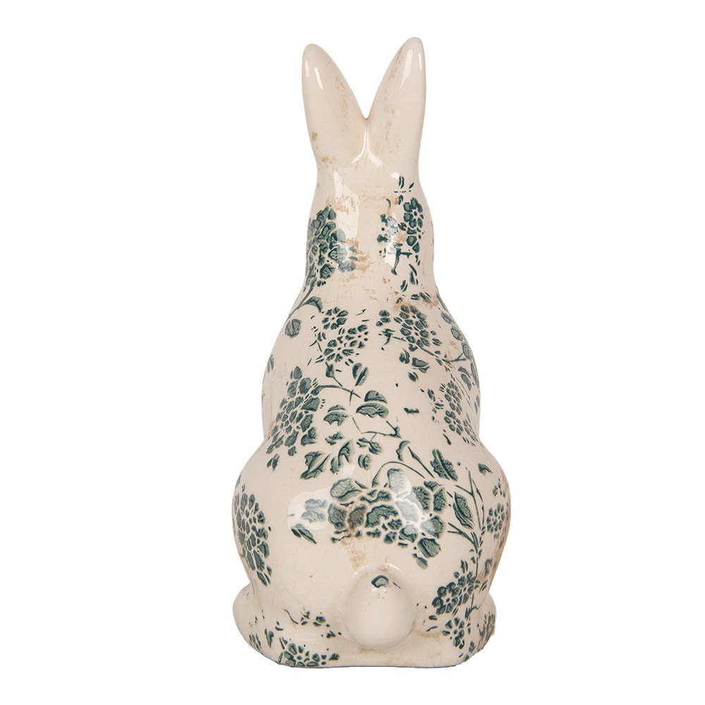 Decoratie Beeld Konijn 13x10x21 cm Beige Keramiek