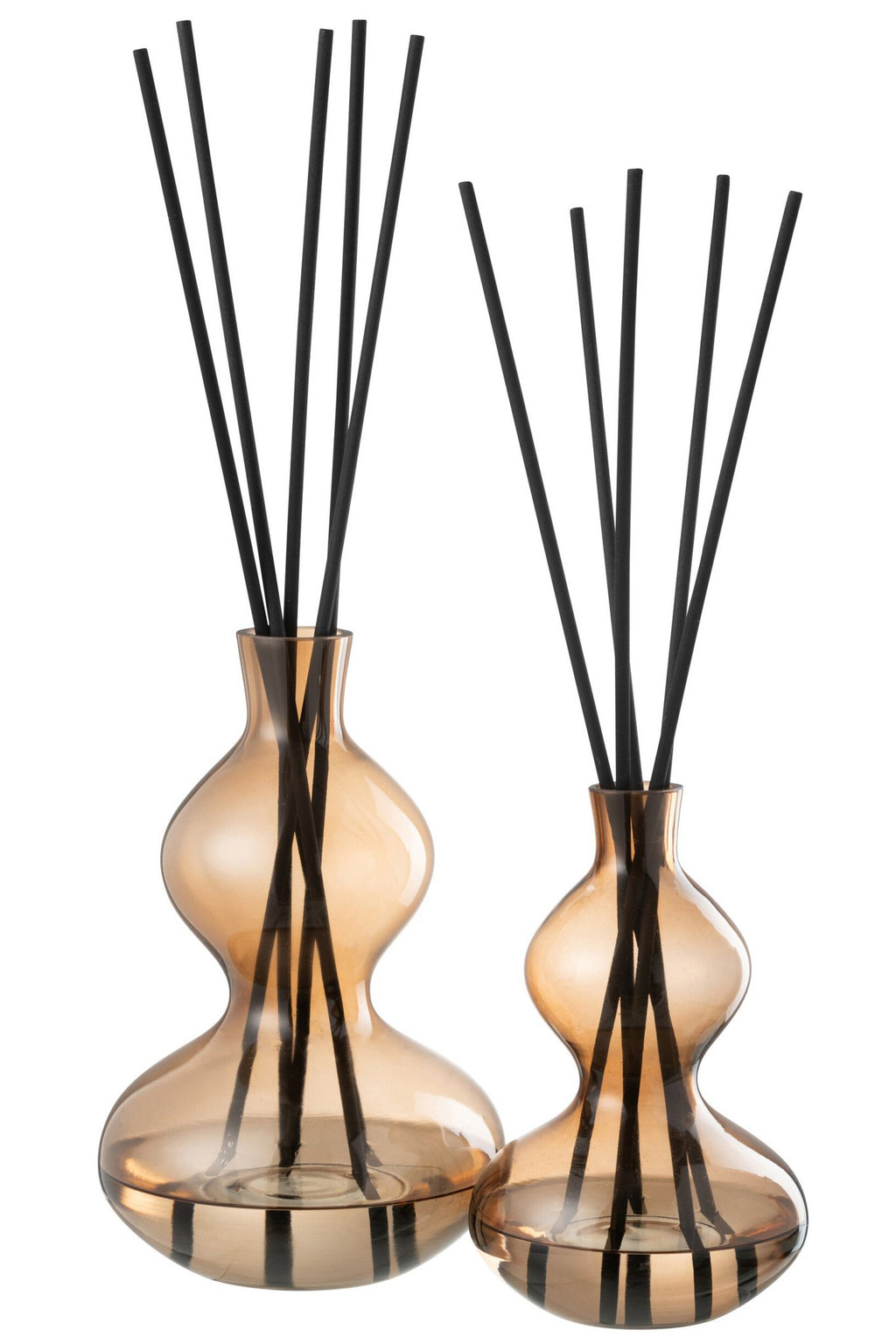 J-Line Geurstokjes Noordse Vetiver - Glas - Amber - Groot