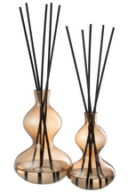 J-Line Geurstokjes Noordse Vetiver - Glas - Amber - Groot