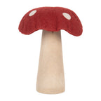 Decoratie Paddenstoel 14x14x17 cm Rood Vilt