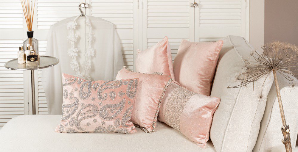 Half kussen fluweel blush pink 35x45cm*