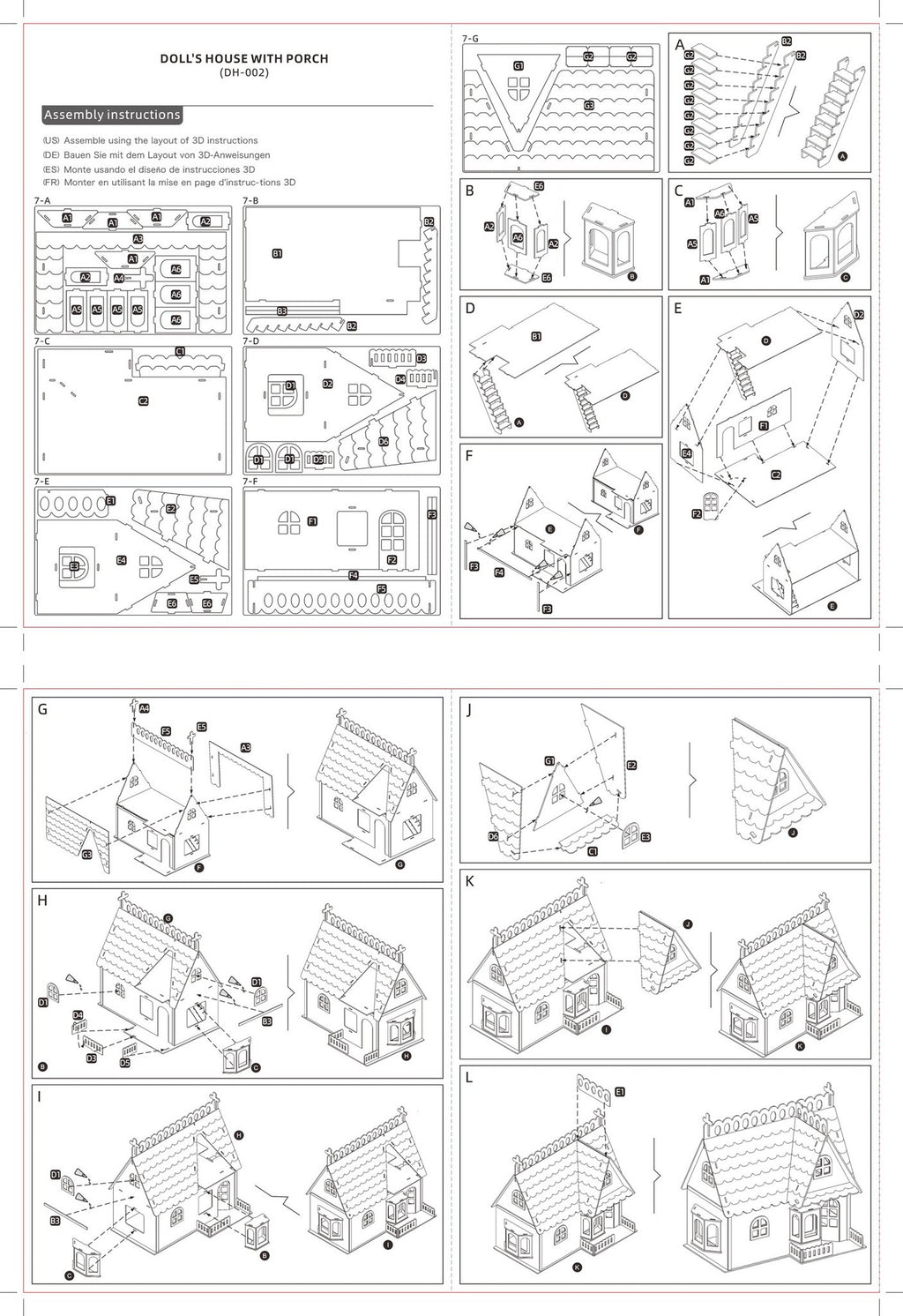 Bouwpakket Poppenhuis 'Huis met Dakkapel' 1:12