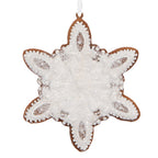 Kersthanger Sneeuwvlok 9x1x10 cm Wit Kunststof