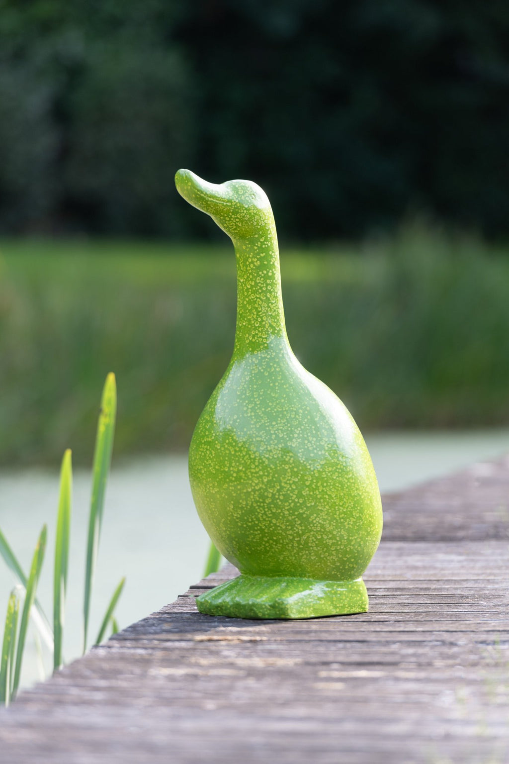 J-Line figuur Gans Buiten - kunststof - groen