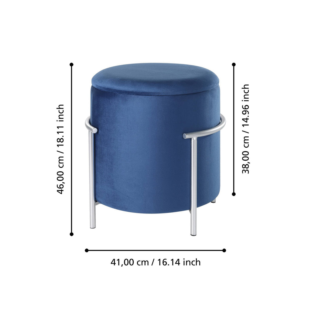 Hocker Mashike Blauw 41x46 cm