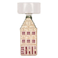 Waxinelichthouder 5x5x12 cm Zilverkleurig Glas