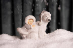 Beeld Kind 11 cm Wit Polyresin Kerstdecoratie