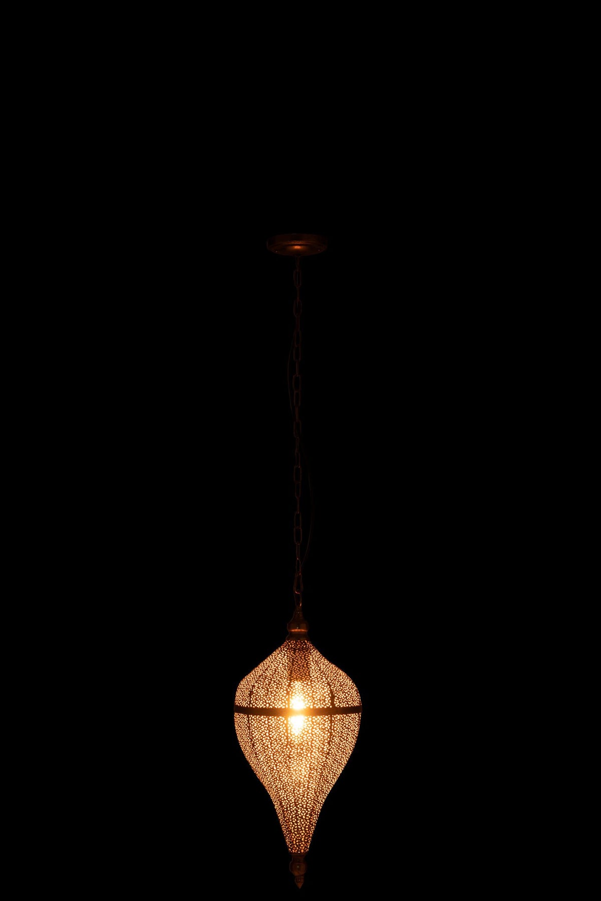 J-Line hanglamp Druppel - metaal - goud - small
