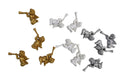 Strooi engeltjes polyresin 12st. 2cm goud/zilver/wit