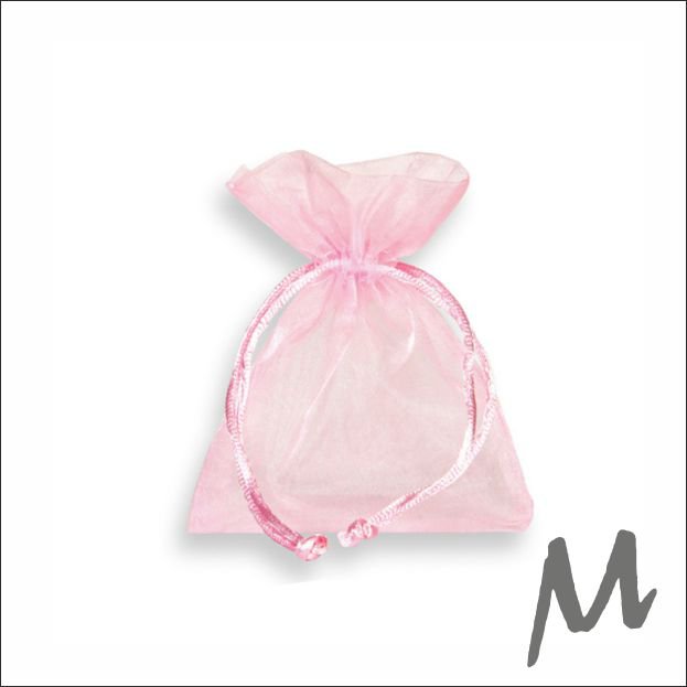 Organza zakje – roze - 10 stuks