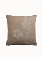 Set van 2 - Grijze katoenen kussenslopen met geborduurd accent – ​​huistextiellinnen – 45x45cm