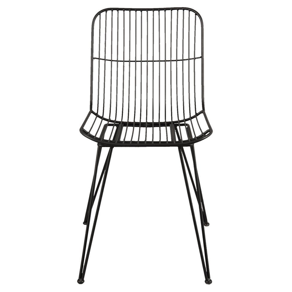 Eetkamerstoel 42x55x83 cm Zwart IJzer Stoel