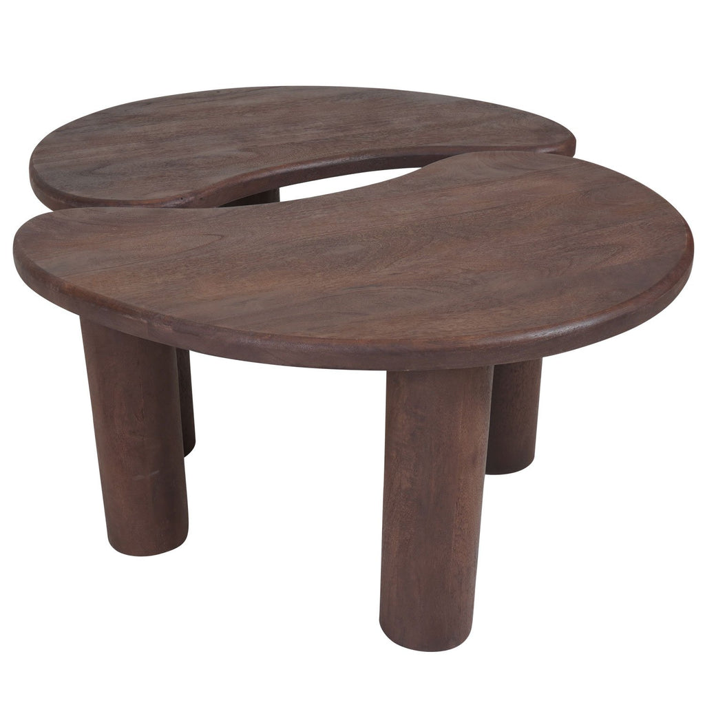 Salontafel Lina - Espresso Mangohout - Set van 2