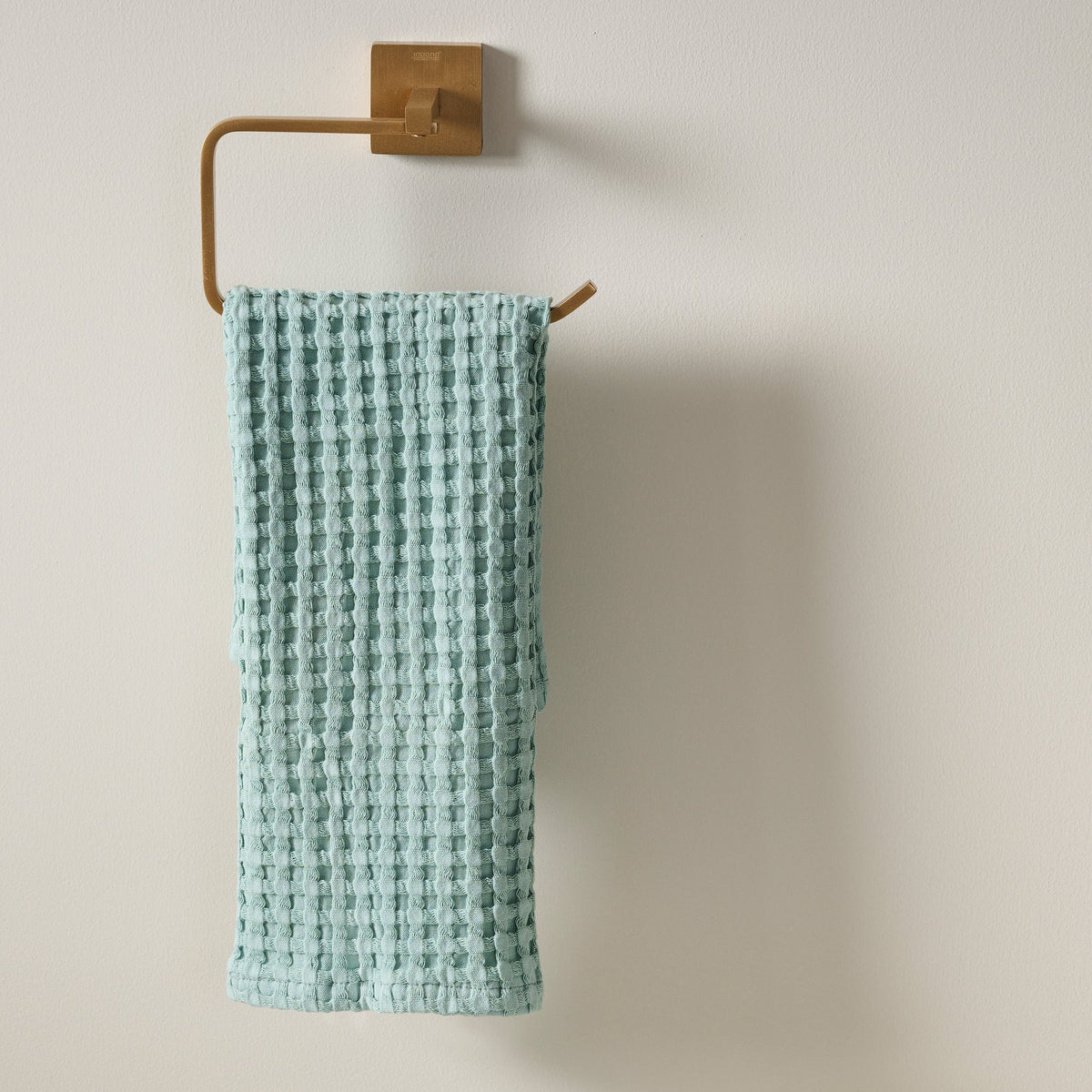 Katoenen wafelhanddoek - Hand, krijt