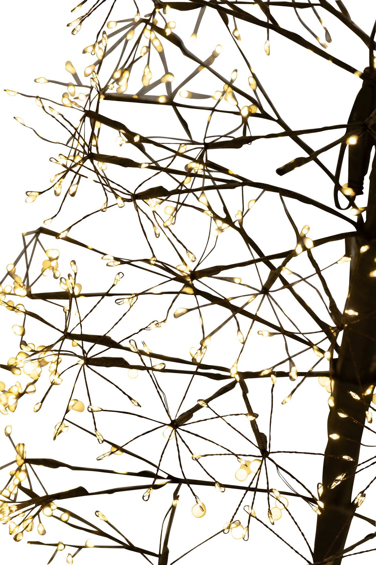J-Line decoratie Boom - warm witte - ijzer - zwart - L - LED
