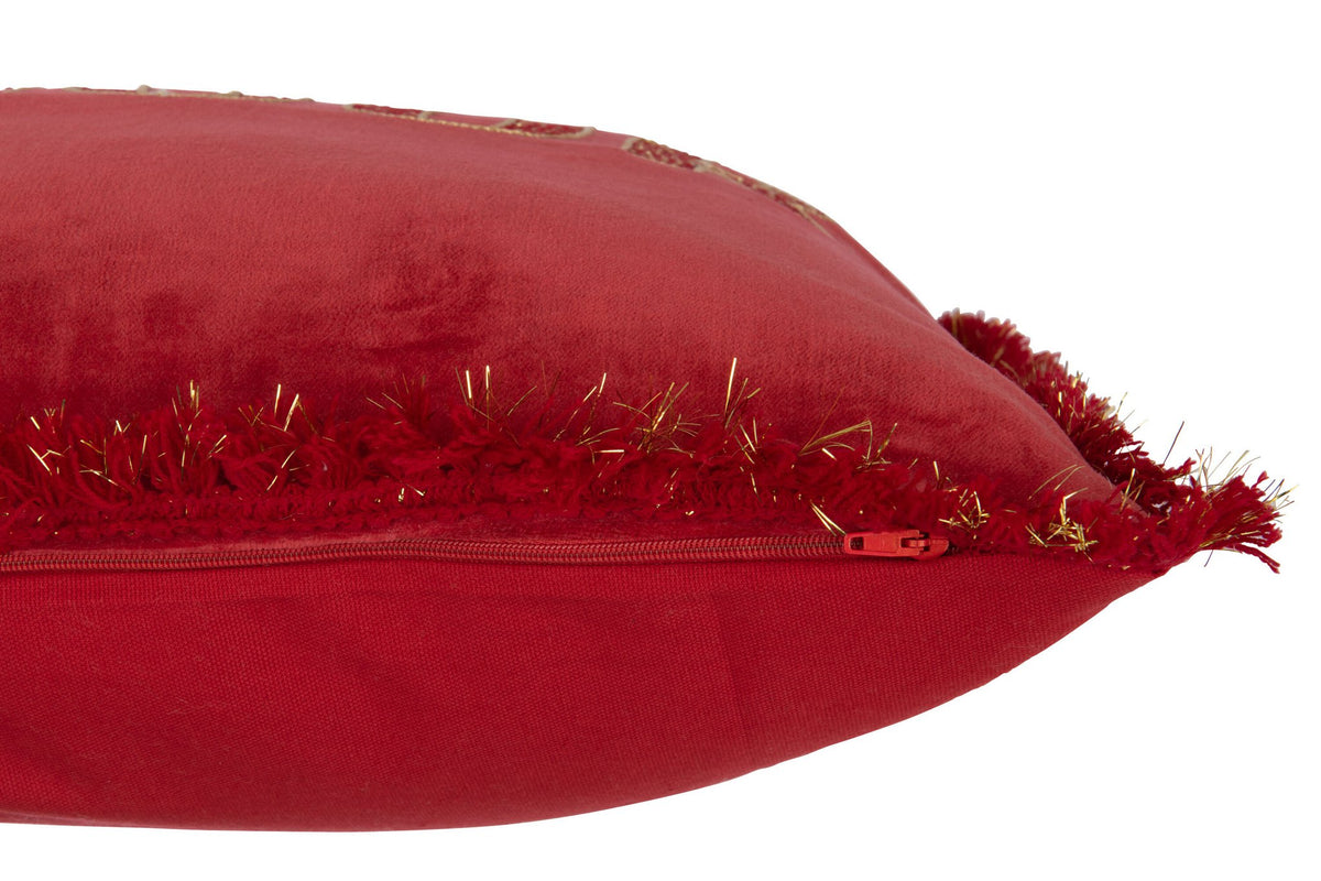 J-Line kussen Amour - textiel - rood/goud