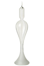 J-Line kaars - glas - transparant - L - LED lichtjes
