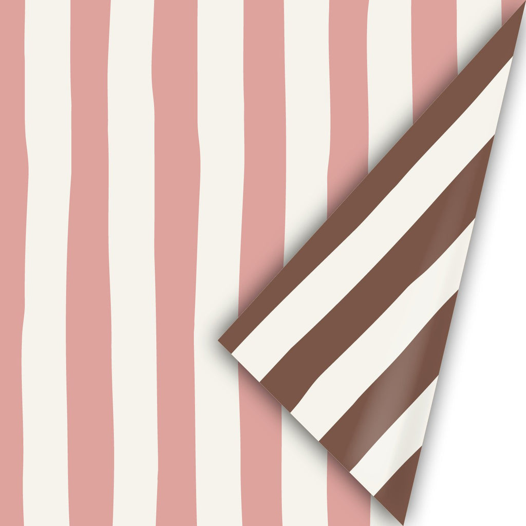 Lazy Stripes Xmas - Rollen cadeaupapier - 10 stuks