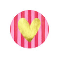 Etiketten – Hartje & Strepen - Roze – 250 Stuks