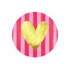 Etiketten – Hartje & Strepen - Roze – 250 Stuks