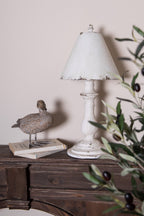Tafellamp Ø 26x55 cm Wit IJzer Bureaulamp