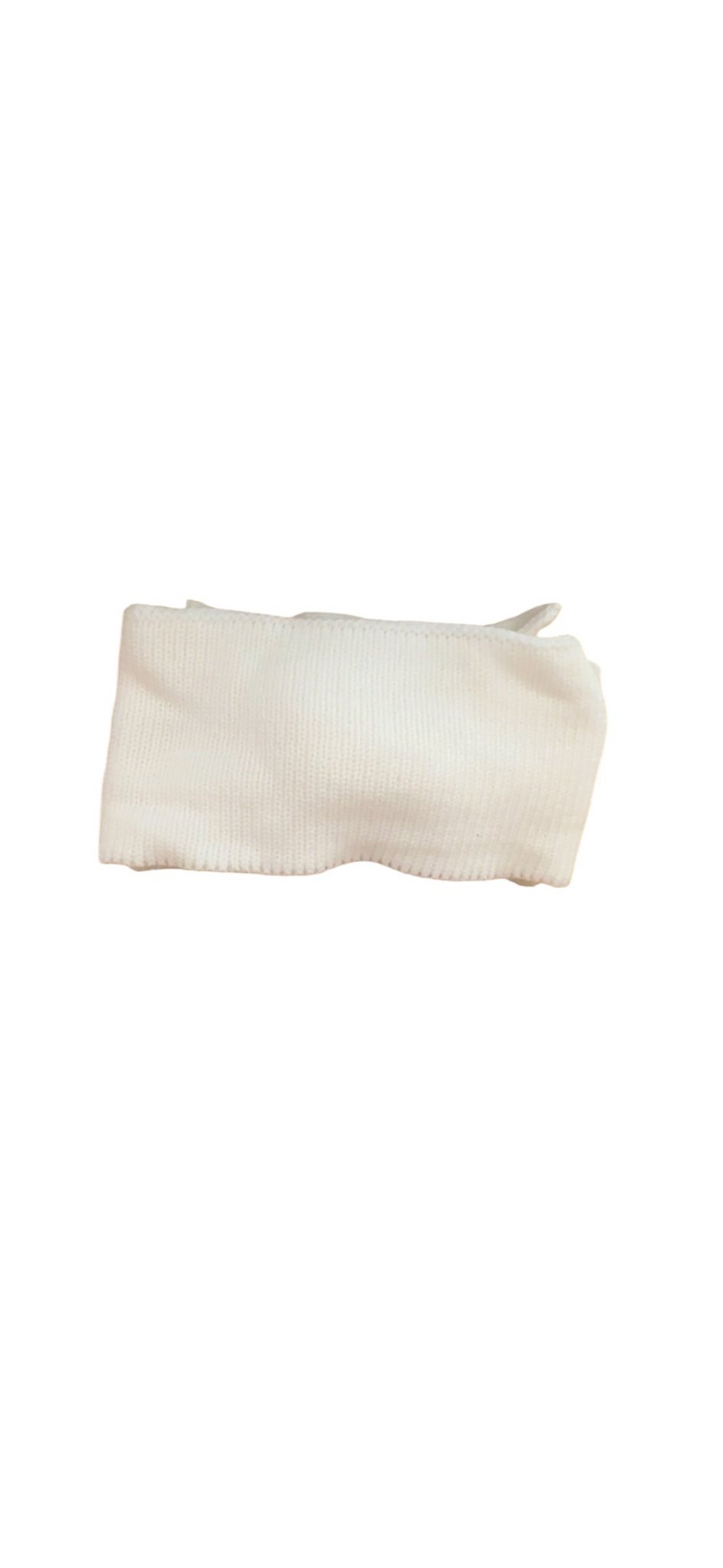 Gebreide babyhaarband – Wit