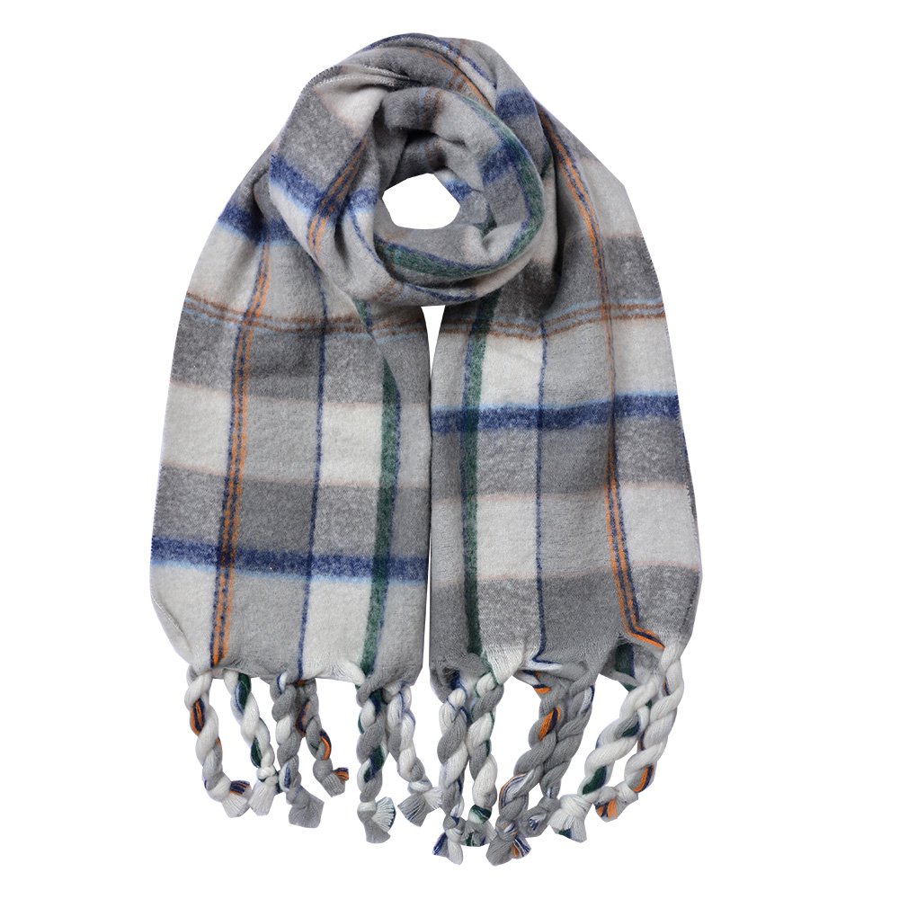 Wintersjaal Dames 50x200 cm Grijs Synthetisch