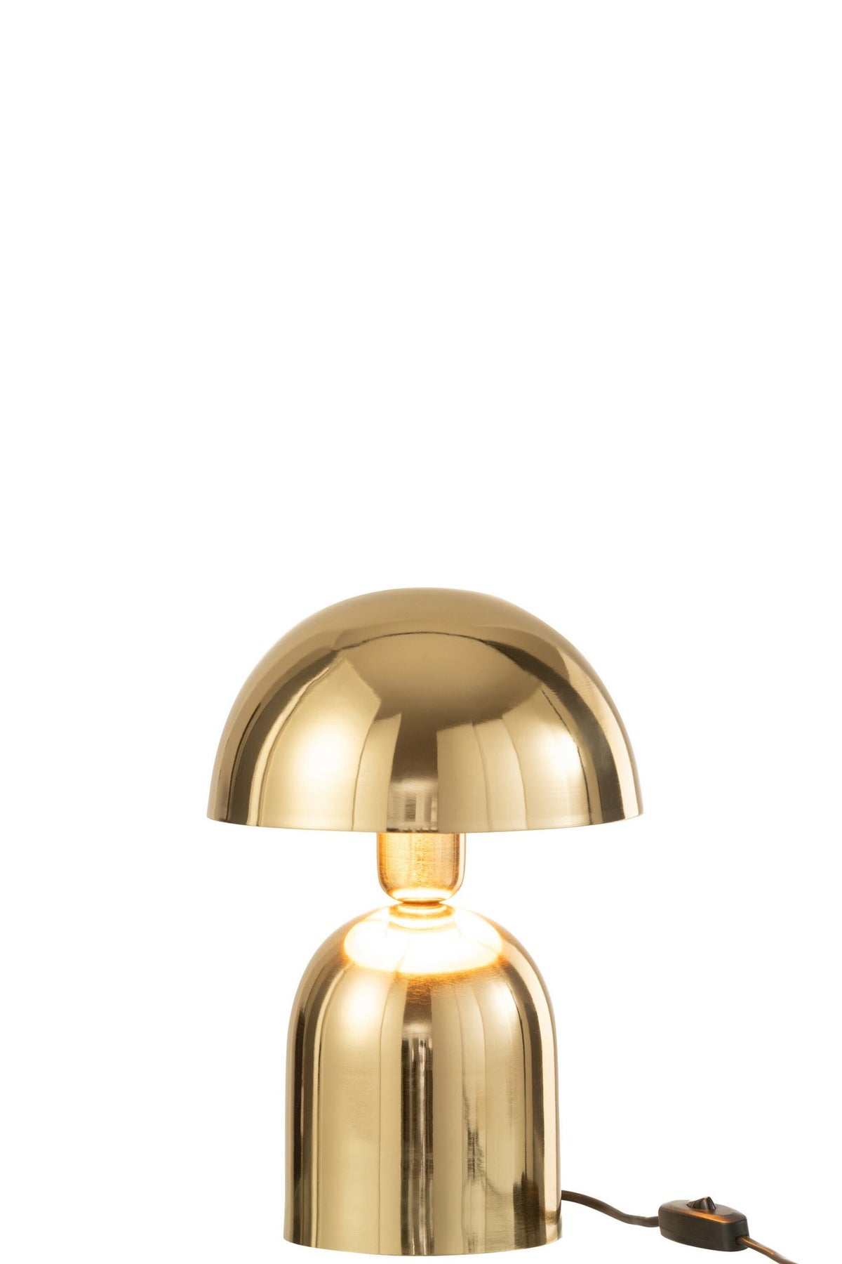 J-Line tafellamp Paddenstoel - metaal - blinkend goud