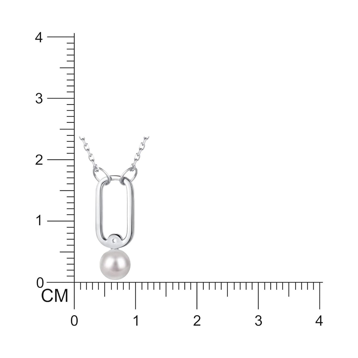 Druppelketting – 92,5 sterling zilver – parelaccent gerhodineerd