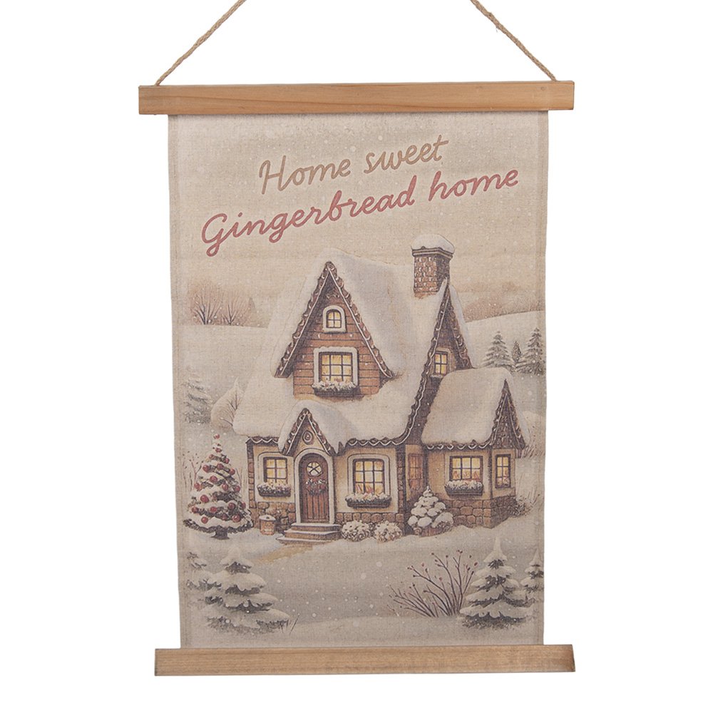 Wandkleed 40x2x60 cm Beige Textiel
