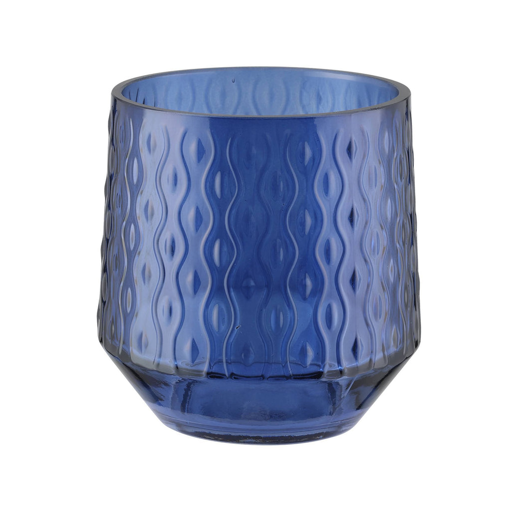 Windlicht Bezamby Blauw 14x14cm
