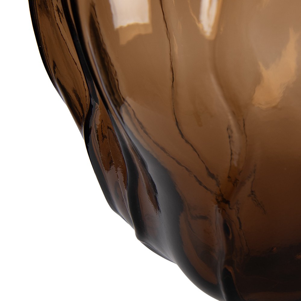 Vaas Ø 26x31 cm Bruin Glas